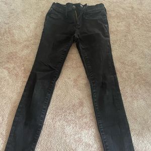 Old Navy girls black rockstar built in touch jeggings EUC!! 8